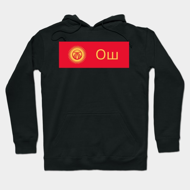 Osh City in Kyrgyzstan Flag Hoodie by aybe7elf